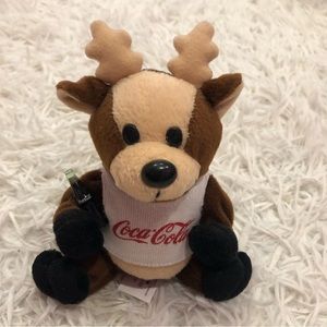 Vintage Coca-Cola Bean Bag Plush Reindeer